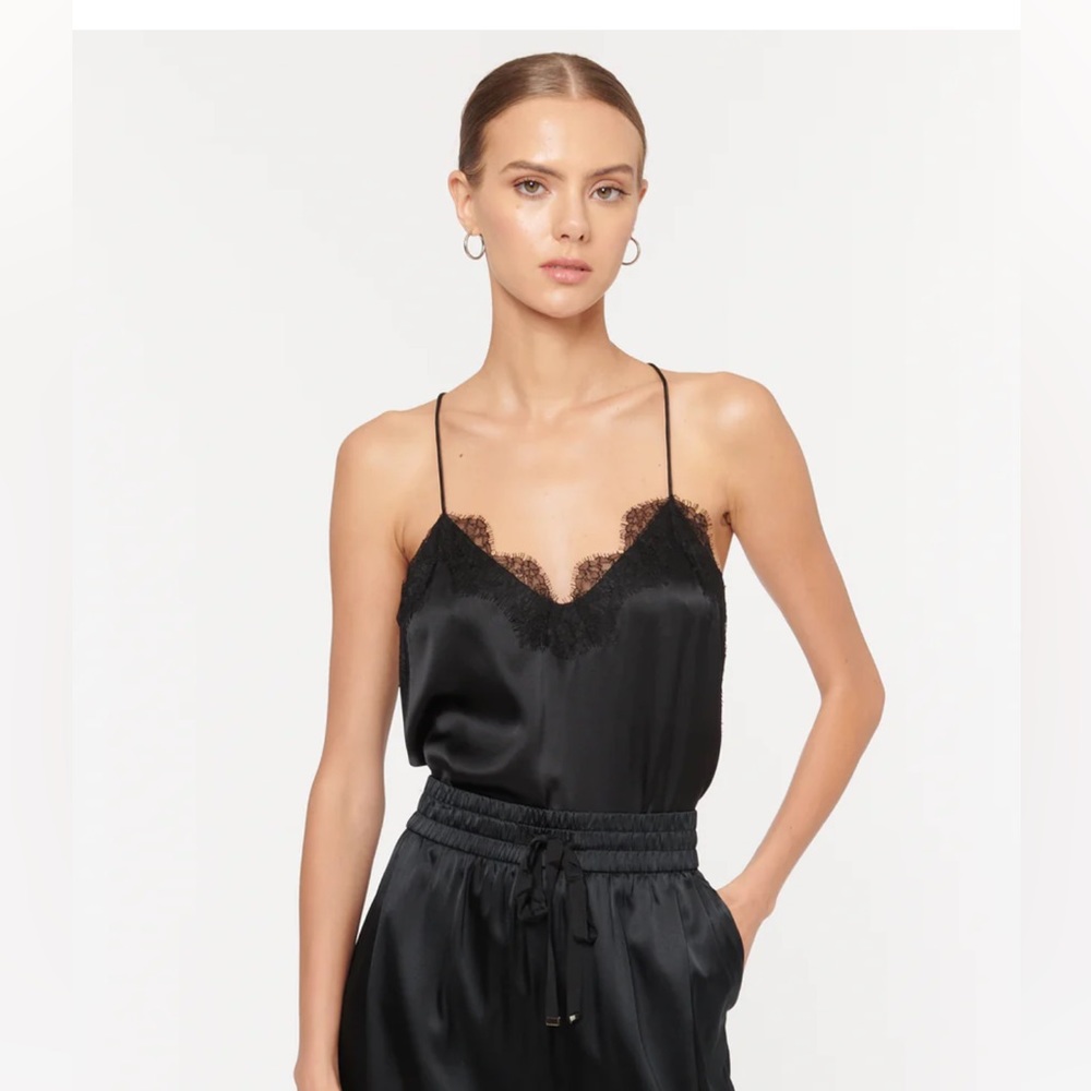 CAMI NYC BLACK RACER CHARMEUSE CAMI